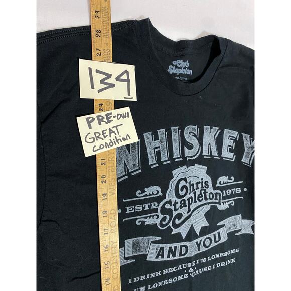 Chris Stapleton Whiskey and you concert shirt size large Black and White - Picture 5 of 7